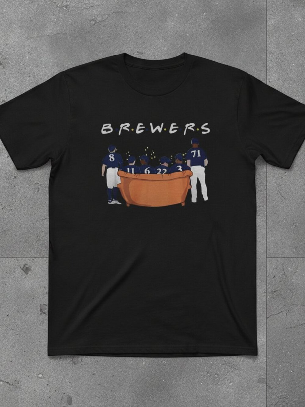 Milwaukee Brewers Friends TV Parody Graphic T-Shirt | Baseball Fan Tee